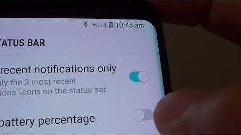 Samsung Galaxy S8: How to Show / Hide Battery Percentage