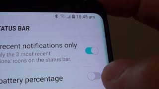 Samsung Galaxy S8 How To Show Hide Battery Percentage Youtube