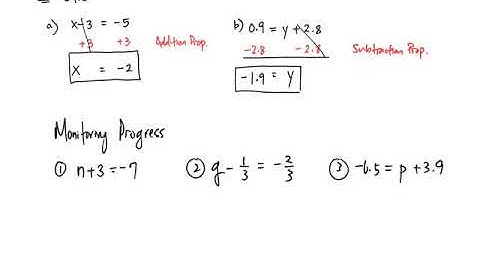 Algebra 1.1 Solving Simple Equations