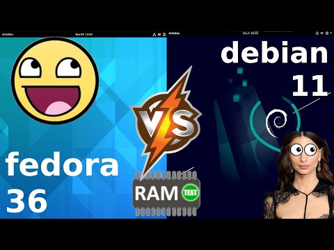 Fedora 36 vs Debian 11: RAM