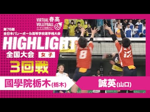 【國學院栃木vs誠英】2024年 春高バレー 女子3回戦 ハイライト
