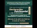 Taller para la presentación de la declaración patrimonial y de intereses de modificación 2021