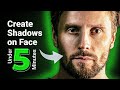 Create shadows on face  stepbystep photoshop tutorial