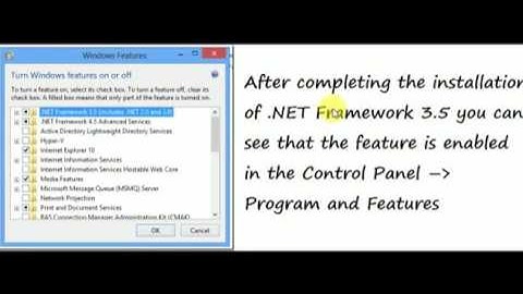 How to Install .NET FrameWork 3.5 in Windows 8 without Internet Connection -Method 2