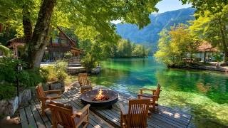 The Summer Lake Retreat My Mind Needed 🍃 Campfire & Forest Nature Sounds Ambience