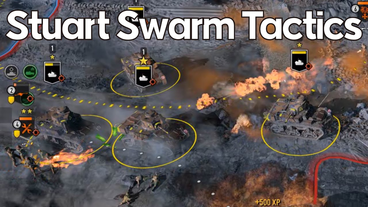 Stuart Swarm Tactics - British Forces 4v4 - Company of Heroes 3
