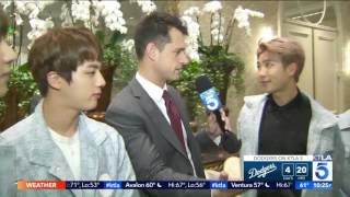 Spotlight: KPop Group BTS Interviews w KTLA before big Anaheim shows