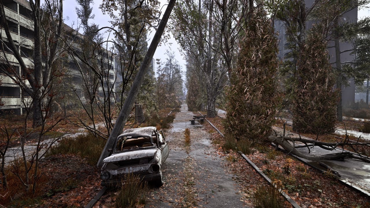 S.T.A.L.K.E.R. 2 | Relaxing Rainy Walk in the Zone | Cinematic Ambience 4K