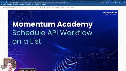 Momentum Academy | How To Schedule An API Workflow On A List On Bubble.io