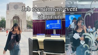 Chinese Uni: international student recruitment event, campus cafe, canteen