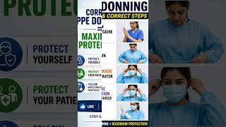 PPE Donning Steps | Correct Sequence for Healthcare Workers 🩺 #Shorts