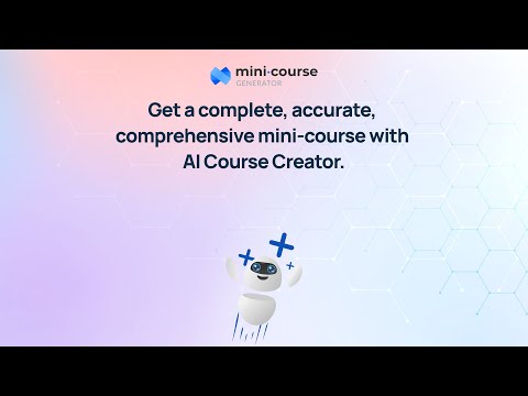 2-min. Quick Snapshot of AI Course Creator | AI-Assistant of Mini Course Generator - video from Mini Course Generator