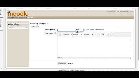 Moodle 2.4 - add and rename sections (in Topic format)