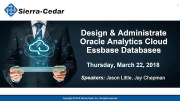 Design and Administrate Oracle Analytics Cloud Essbase Databases