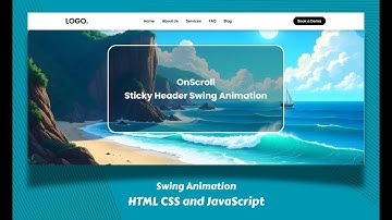 How to Make Animated Sticky Header Using HTML CSS and JavaScript