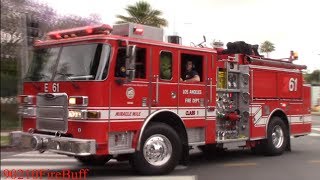 LAFD Engine 61 & Rescue 68 (reserve) Responding