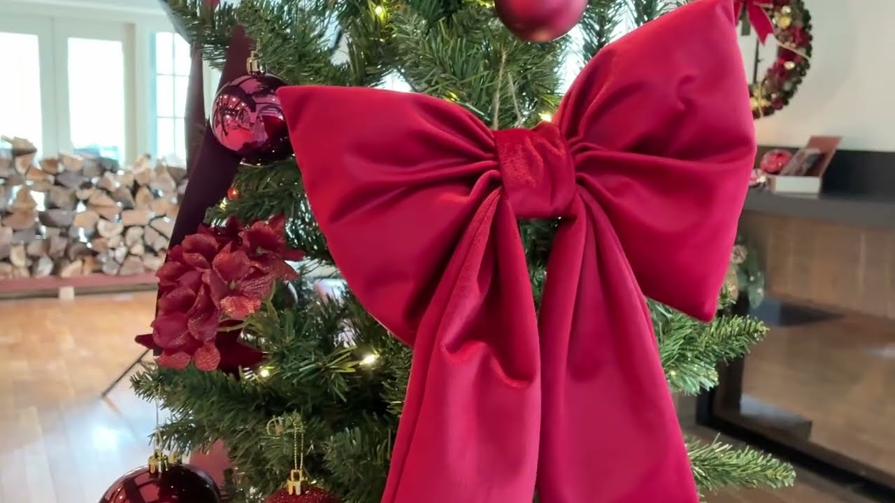 43cmベルベットクリスマスリース