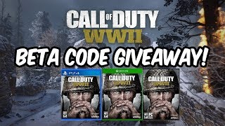 COD: WWII BETA CODE(S) GIVEAWAY! (COD WWII BETA GAMEPLAY)