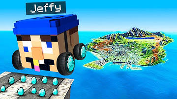 Jeffy Jumps MINECRAFT CARS Across ENTIRE MAP in GTA 5!