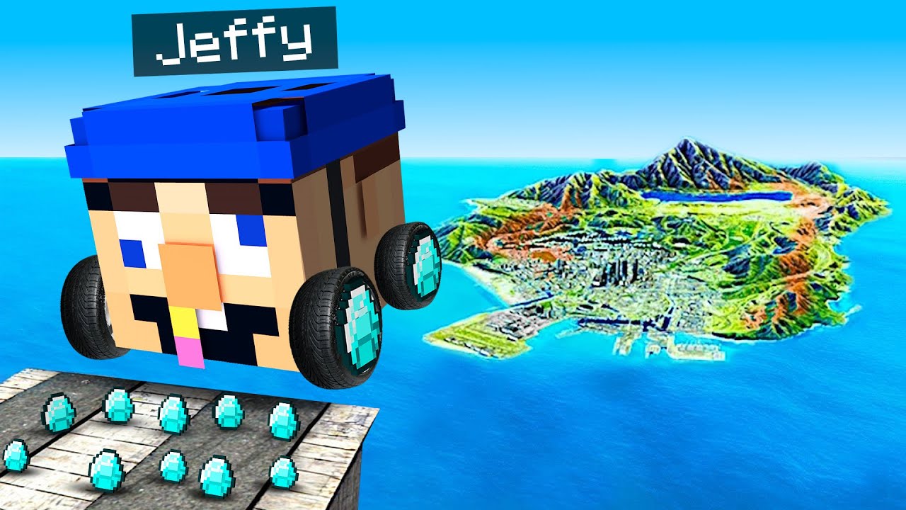 Jeffy Jumps MINECRAFT CARS Across ENTIRE MAP in GTA 5!