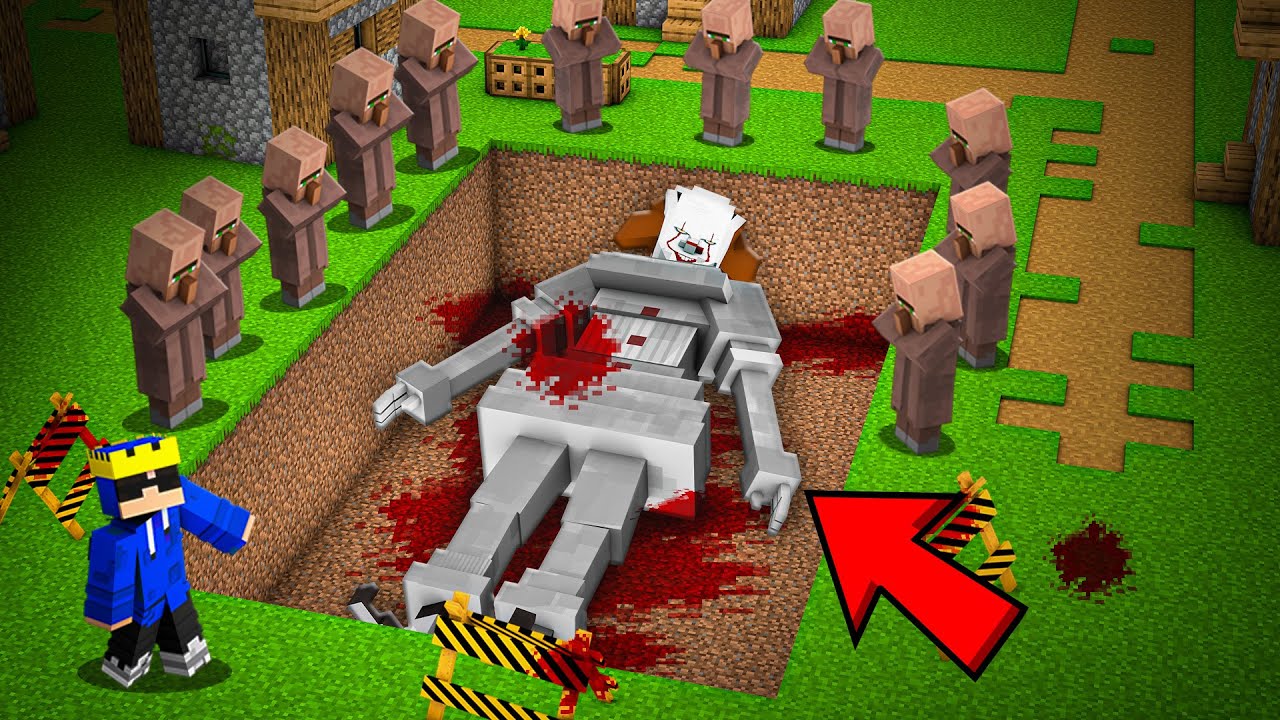 I Found A Buried Scary Clown In Minecraft..