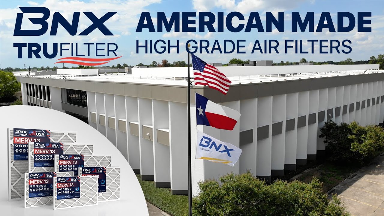 BNX Air Filter Factory in Houston TX Made in USA MERV 13 AC Filters for