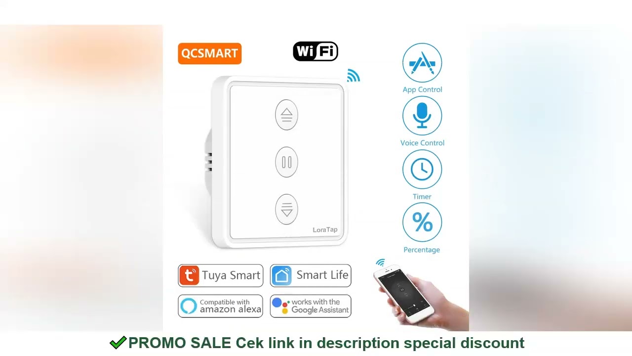 LoraTap Tuya Smart Life Curtain Electric Blinds Pushbutton Switch Percentage Control House domotica