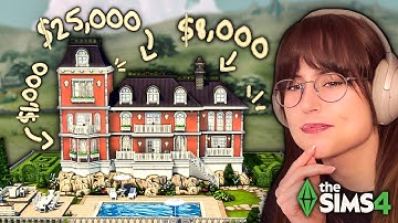 Building a House But Each Room is a Different Budget in The Sims 4