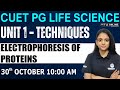 CUET PG Life Science | Unit 1 - Techniques | Electrophoresis of proteins | Gargi Jauhari |