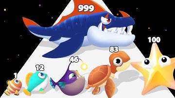 MERGE FISH EVOLUTION - Level Up Fish Max Level Gameplay