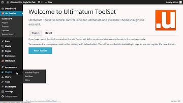 Ultimatum ToolSet Reset Plugin