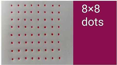8×8 dots easy rangoli designs | latest rangoli | easy kolam | easy dots muggulu |