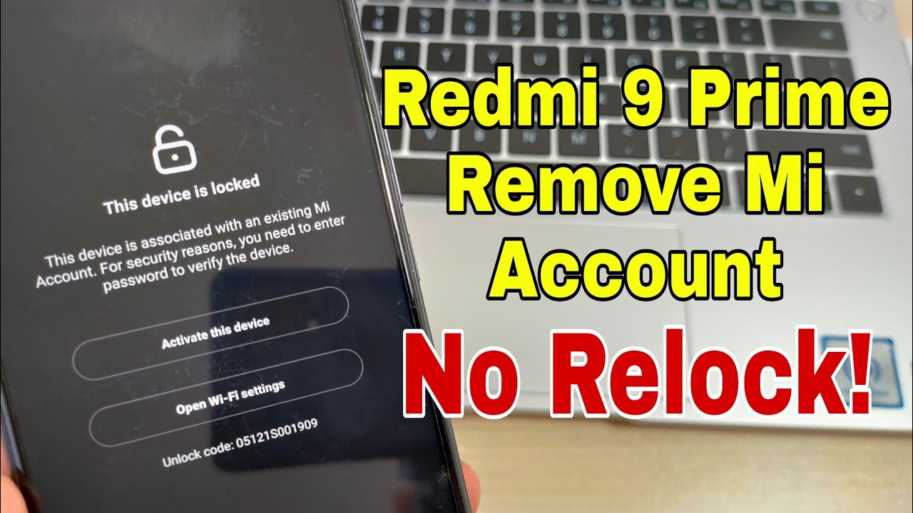 BOOM!!! Xiaomi Redmi 9 Prime (M2004J19PI), Remove Mi Account. Without