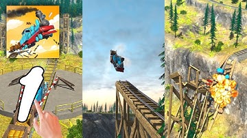 Slingshot Train Gameplay Walkthrough #1 - PIBEHb 1 ~ 18 (Android, IOS)