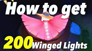 How to get 200 Winged lights ✨ | 12 Wedge cape | sky children of the light | Noob Mode