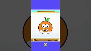 Colorful Orange Drawing - Coloring Book #shorts #howto #learnenglish #kids #cartoon