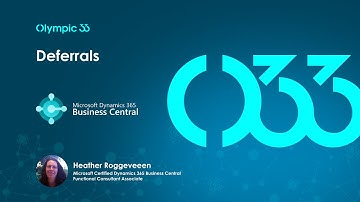 Deferrals - Microsoft Dynamics 365 Business Central