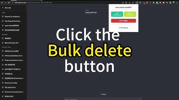 how to bulk delete chatGPT conversations?