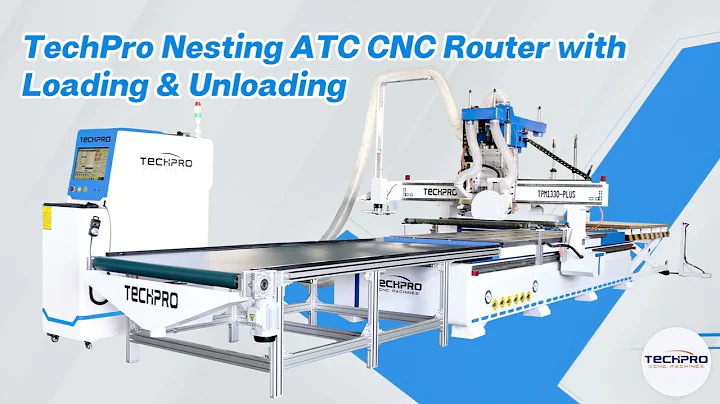 TechPro® Nesting ATC CNC Router + Saw Blade Head with Automatic Loading and Unloading Device #cnc