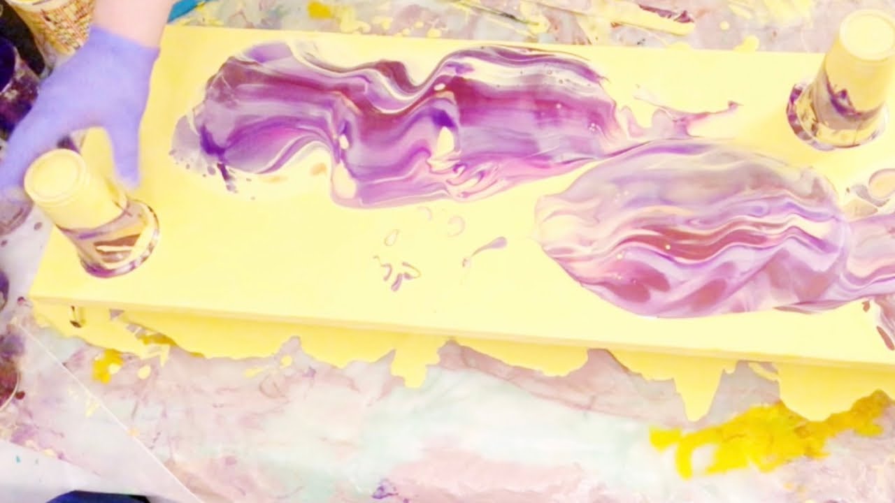 "Believe" Flip and Drag Acrylic Pour Painting Art Tutorial - YouTube