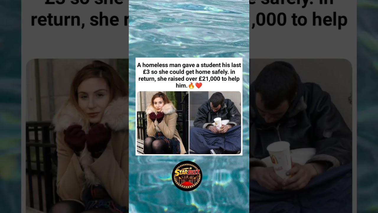 Obejrzyj He gave his last £3. She raised £21,000 for him. ❤️🔥 #shortsfeed #trending #viral #shorts #love w YouTube Obejrzyj He gave his last £3. She raised £21,000 for him. ❤️🔥 #shortsfeed #trending #viral #shorts #love w YouTube