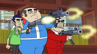 Fugget About It's intro with Universal Basic Guys' theme music