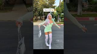drag queen trips in dangerous heels on street (10 inches)☠️