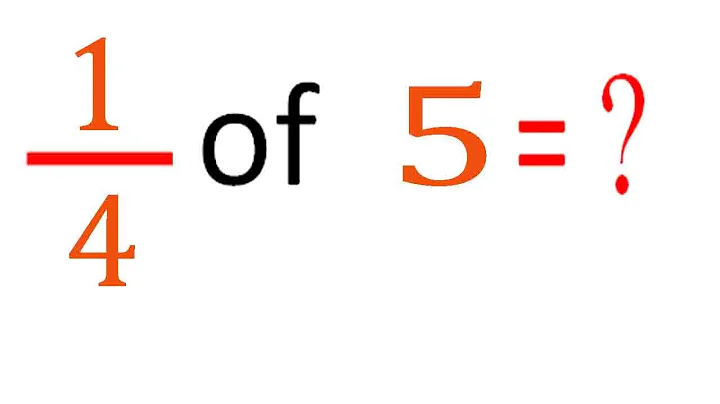 MULTIPLY fraction with integer     one fourth(1/4)      of    5  (1/4      of    5)
