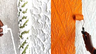 make wall texture design using 6mm and 1&quot;inch masking tape