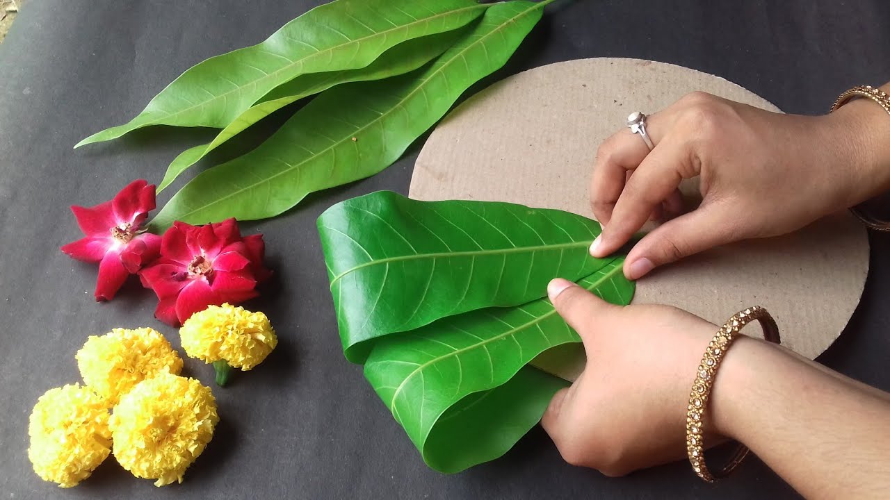 Eco Friendly Background Festival Decoration | Nature Decoration For Durga pooja/Navaratri/Diwali