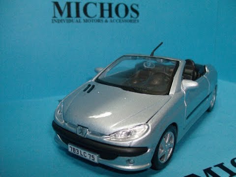 Voiture Miniature Peugeot 206 CC Décapotable – échelle 1/38 – Marque Maisto – Occasion