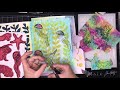 Creativation 2020 New Dina Wakley Release: Lacecut journal page using scribble reef creatures stamps