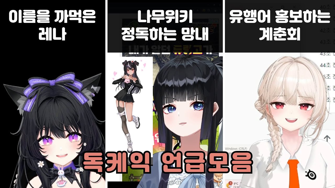 아웃챈트vs허니즈 내전 시작 전 독케익 언급 모음