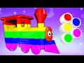 Learn Colors with Train Paint Finger Family Nursery Rhymes